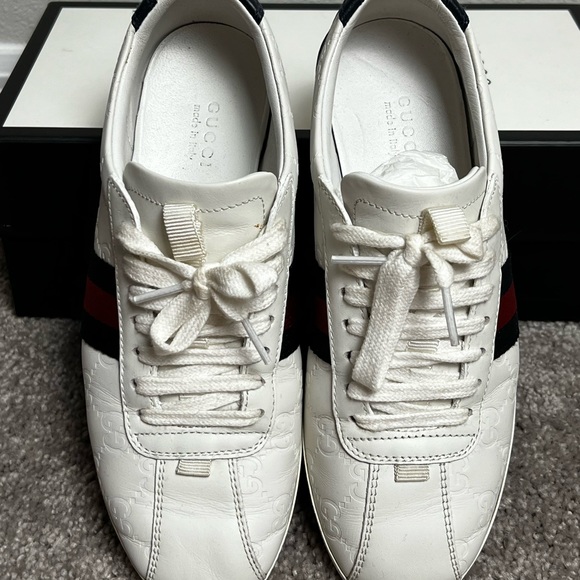 GUCCI monogram trainer sneakers white EU 36 1/2 - Picture 5 of 8
